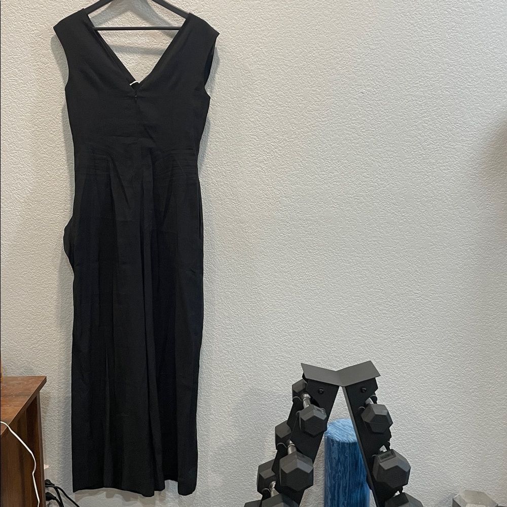 NEW Cos Black Ruffled Jumpsuit Size 6 - Picture 8 of 14